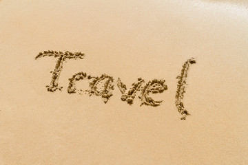 Word of Travel on Sand