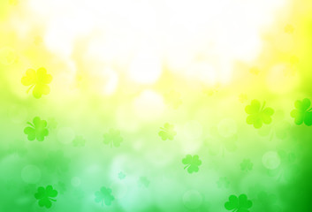 Fototapeta na wymiar Shamrock St. Patrick's Day Background