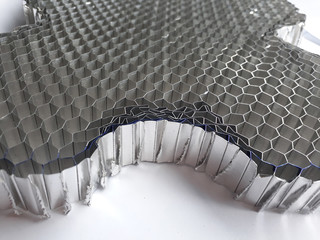 Aluminum honey comb use for automotive composite industry