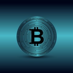 background with bitcoin - 191446831