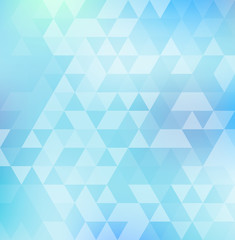 Abstract triangle pattern on blue color background and texture. Geometric technology element.