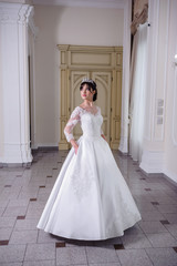 Fototapeta premium Beautiful bride in wedding dress