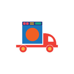 Laundry Delivery Logo icon Design