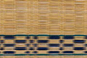 Closeup texture handmade weaved mat pattern nature background