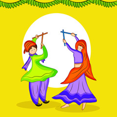 illustration of hindu festival Navratri Background
