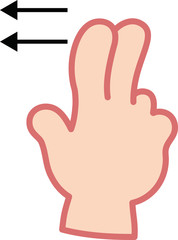 アジア人のタッチジェスチャ　通知センタ