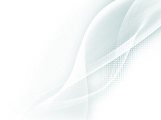      Soft green abstract business graphic wave background with halftone 