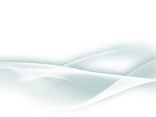      Soft green abstract business graphic wave background with halftone 