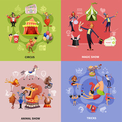 Fototapeta premium Circus Cartoon Concept