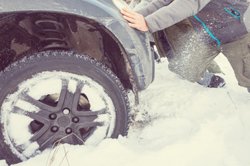 Car in winter season