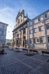 Fototapeta premium Jesuit Church in Lviv, Ukraine.