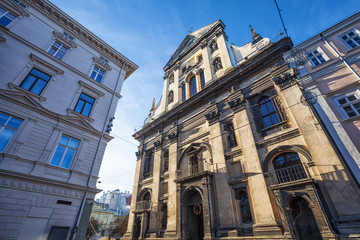 Fototapeta premium Jesuit Church in Lviv, Ukraine.