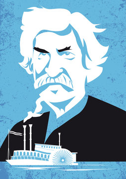 Mark Twain Vector Portrait