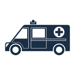 Logo of ambulance, icon. Abstract concept. Vector illustration on white background.
