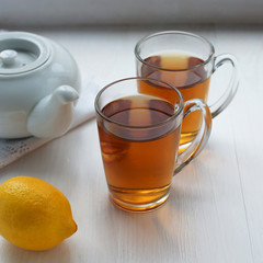 Cooking a delicious breakfast of tea drinking