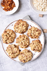 Oatmeal cookies on plate