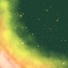 Abstract watercolor background galaxy space. Stars wallpaper for mobile application.