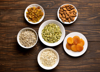 Ingredients for cooking granola