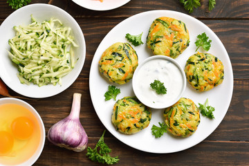 Healthy food. Diet vegetable cutlet