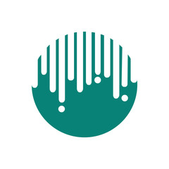 Dripping Circle Abstract Symbol