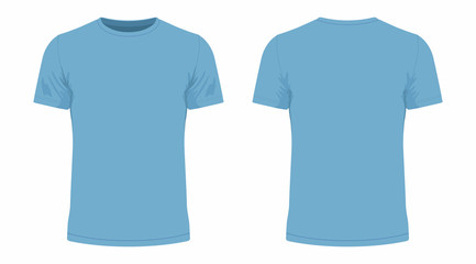 1580+ Blue T Shirt Template Front And Back Popular Mockups Yellowimages ...