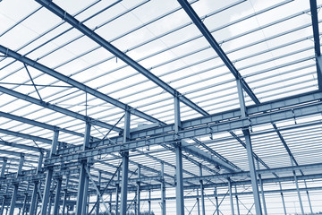 Steel structure workshop is under construction