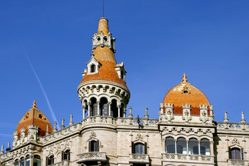 Fototapeta premium Barcelona, Catalonia, Spain - Antoni Rocamora building in Barcelona