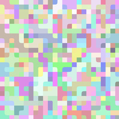 Abstract light colorful vector pixel horizontal technology background. Business backdrop with pixels. Pixelated pattern texture illustration.