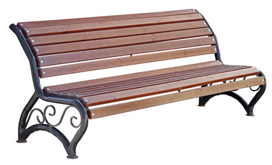  Park Bench Isolated on White