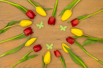 Herz aus Tulpen