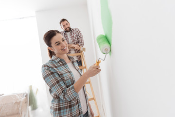 Couple renovating their new house