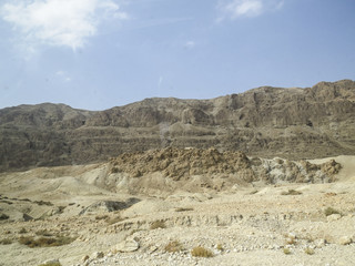 Near Jericho, Israel,  the mountains near the road Traveling to the Dead Sea.