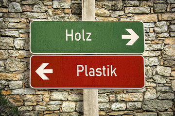 Fototapeta premium Schild 316 - Holz