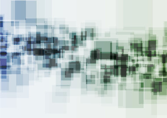 Green blue squares abstract technology background