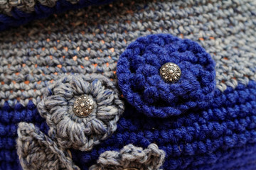 Crochet flower - macro photo