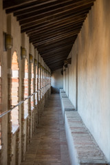 Fototapeta na wymiar Camminamento di ronda delle mura del Santuario della Madonna di Loreto, Ancona, Marche, Italia
