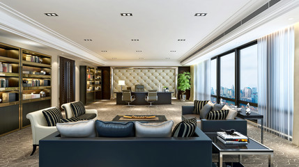 3d render of living room