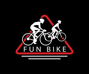 cycling retro badge logo design