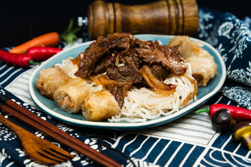 Beef Vietnamese food Bo bun rice vermicelli
