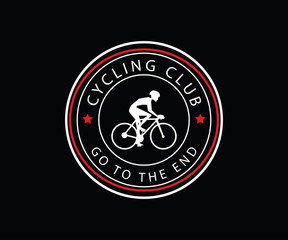 cycling retro badge logo design