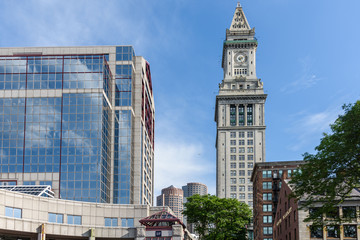 Fototapeta na wymiar Custom House Tower in Boston