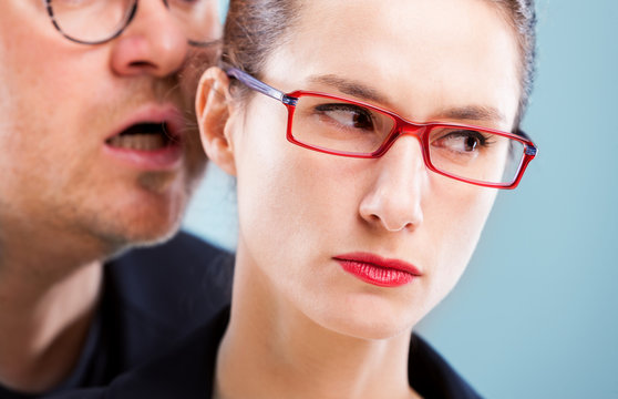 sexual harassment concept man on woman