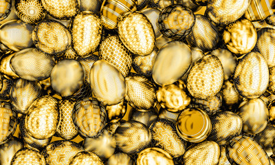 golden artistic eggs