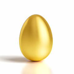 Fototapeta premium gold egg on white