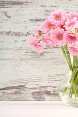 Gerbera with a large beautiful inflorescence is a wonderful decoration of any tying or decoration with cut flowers.