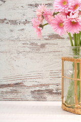 Gerbera with a large beautiful inflorescence is a wonderful decoration of any tying or decoration...