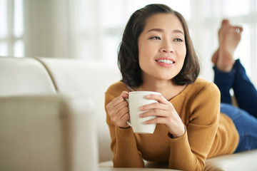 Enjoying fresh cofee