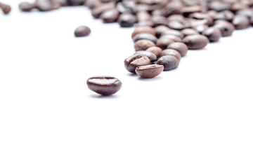 Coffee beans isolated on white background