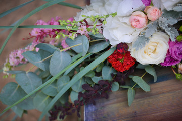 Fototapeta na wymiar floral wedding decor in the style of a boho