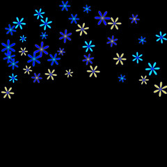 Cute Floral Pattern with Simple Small Flowers for Greeting Card or Poster. Naive Daisy Flowers in Primitive Style. Vector Background for Spring or Summer Design.
